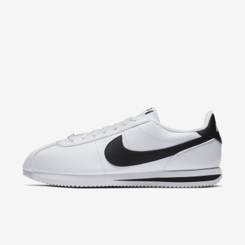 Nike Cortez Basic - Férfi Utcai Cipő - Fehér/Metal Titán/Fekete